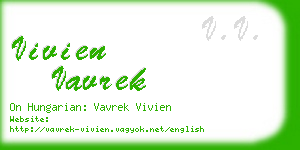 vivien vavrek business card